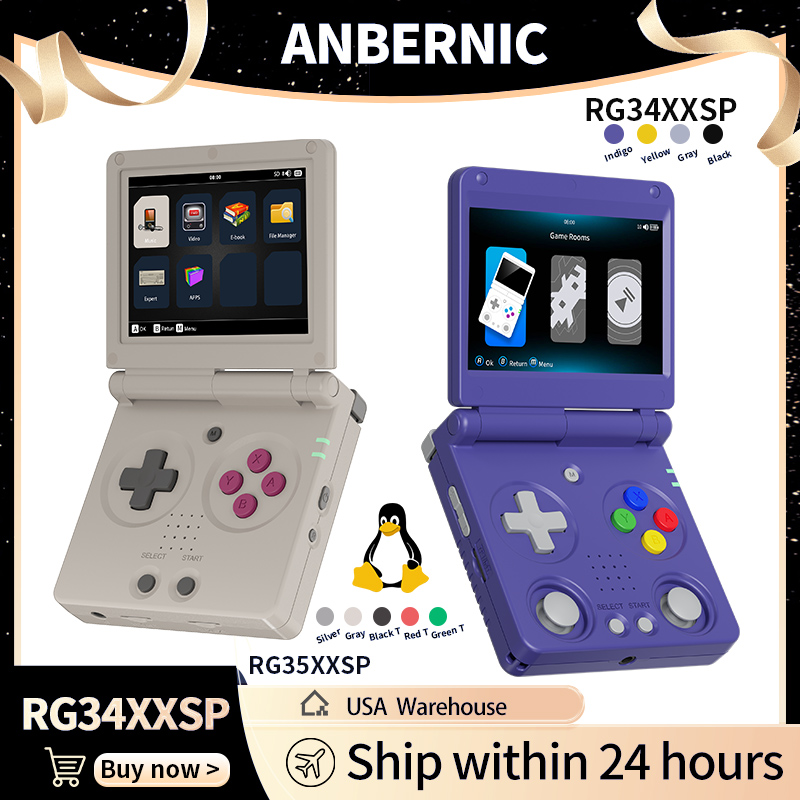 Retro Gaming Mobile - Anbernic RG34XXSP RG35XXSP 플립 휴대용 게임