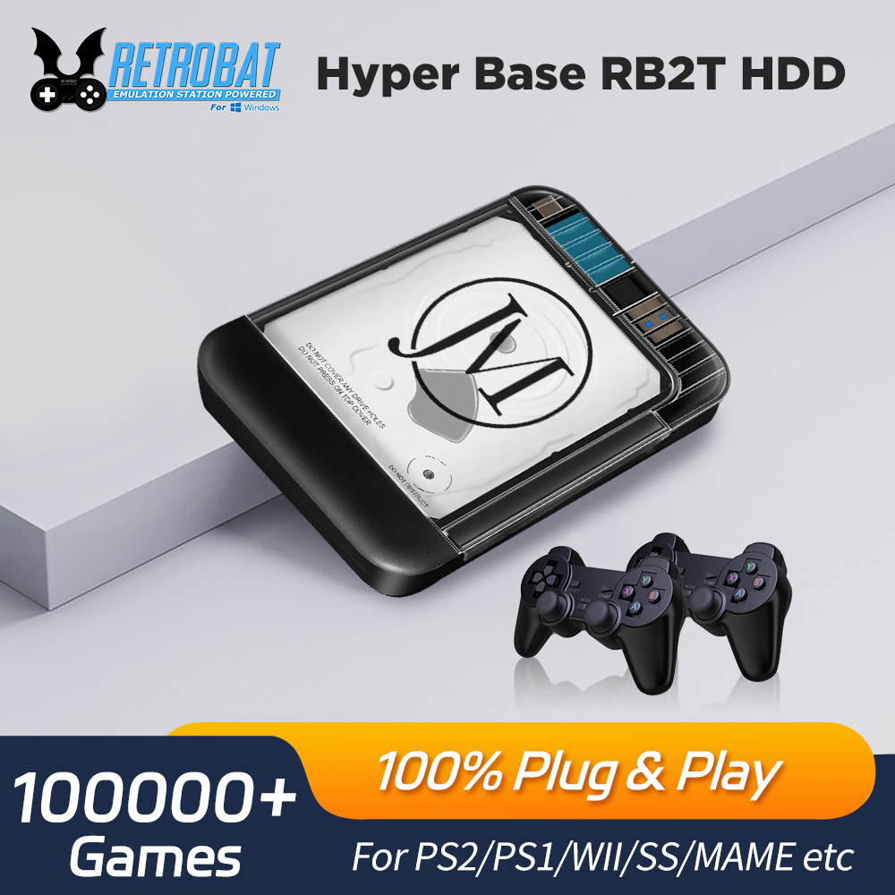 Retro Gaming Ps2 - Retrobat 2T 휴대용 외장 게임 HDD,
