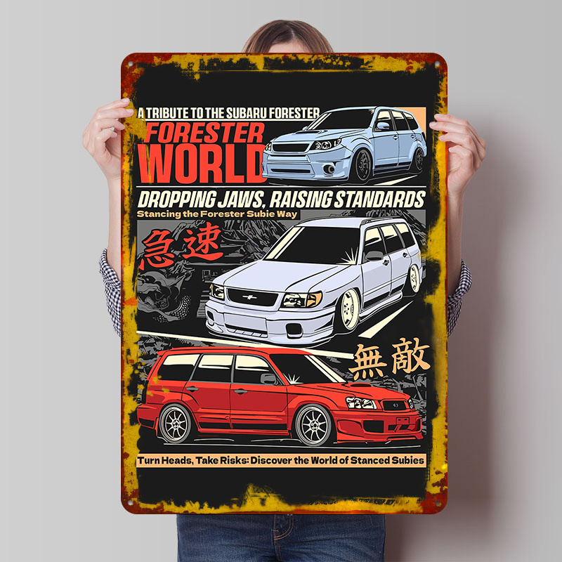 World Of Retro Gaming - 스포츠카 포레스터 월드 메탈 포스터 맞춤형