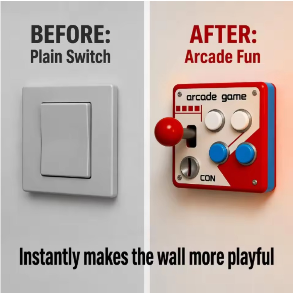 Retro Gaming Gadgets - 레트로 아케이드 조이스틱 스위치 플레이트 커버,