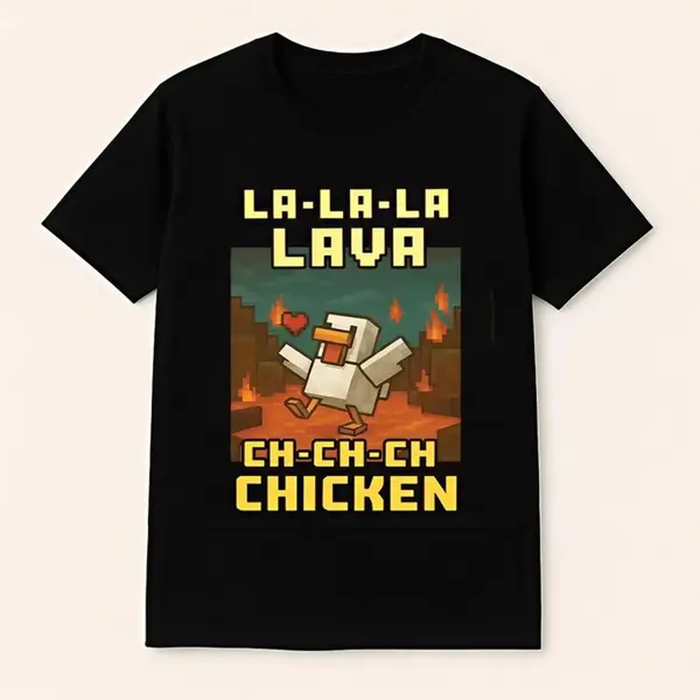 Retro Gaming Gifts For Men - [100% 면] 빈티지 라바 치킨 셔츠