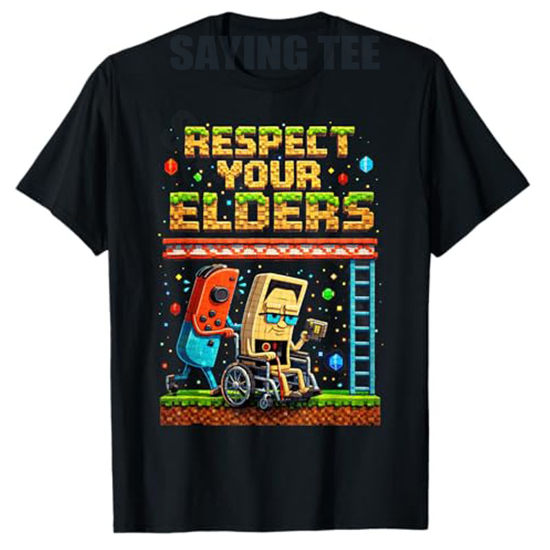Retro Gaming Gifts For Men - 어르신들을 존중하세요 레트로 게임 픽셀 게이머
