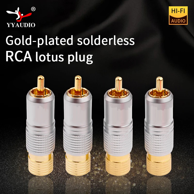 Composite Rca Cable - 4pcs Hifi 24K 골드 도금 RCA