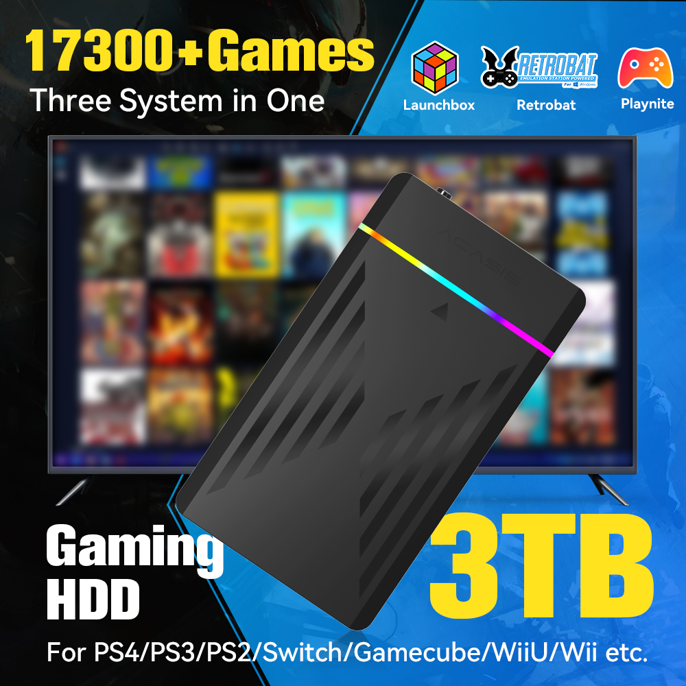 Retro Gaming Ps2 - PS4/PS3/PS2/스위치/Wii용 17300개 이상의 AAA/3D/레트로 게임이 포함된