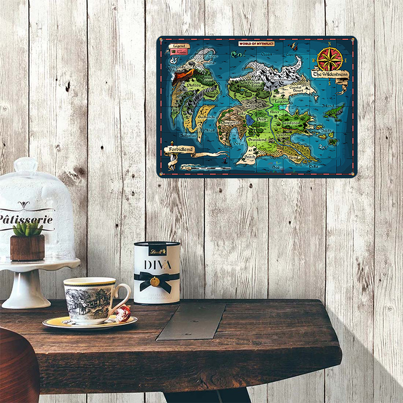 미스플릭트 판타지 지도 인쇄 포스터 맞춤형 벽 장식 레 - World Of Retro Gaming 리뷰 및 가격