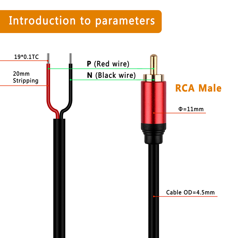 스피커 와이어 RCA 수 플러그 잭 커넥터, 베어 와이 - Composite Rca Cable 리뷰 및 가격