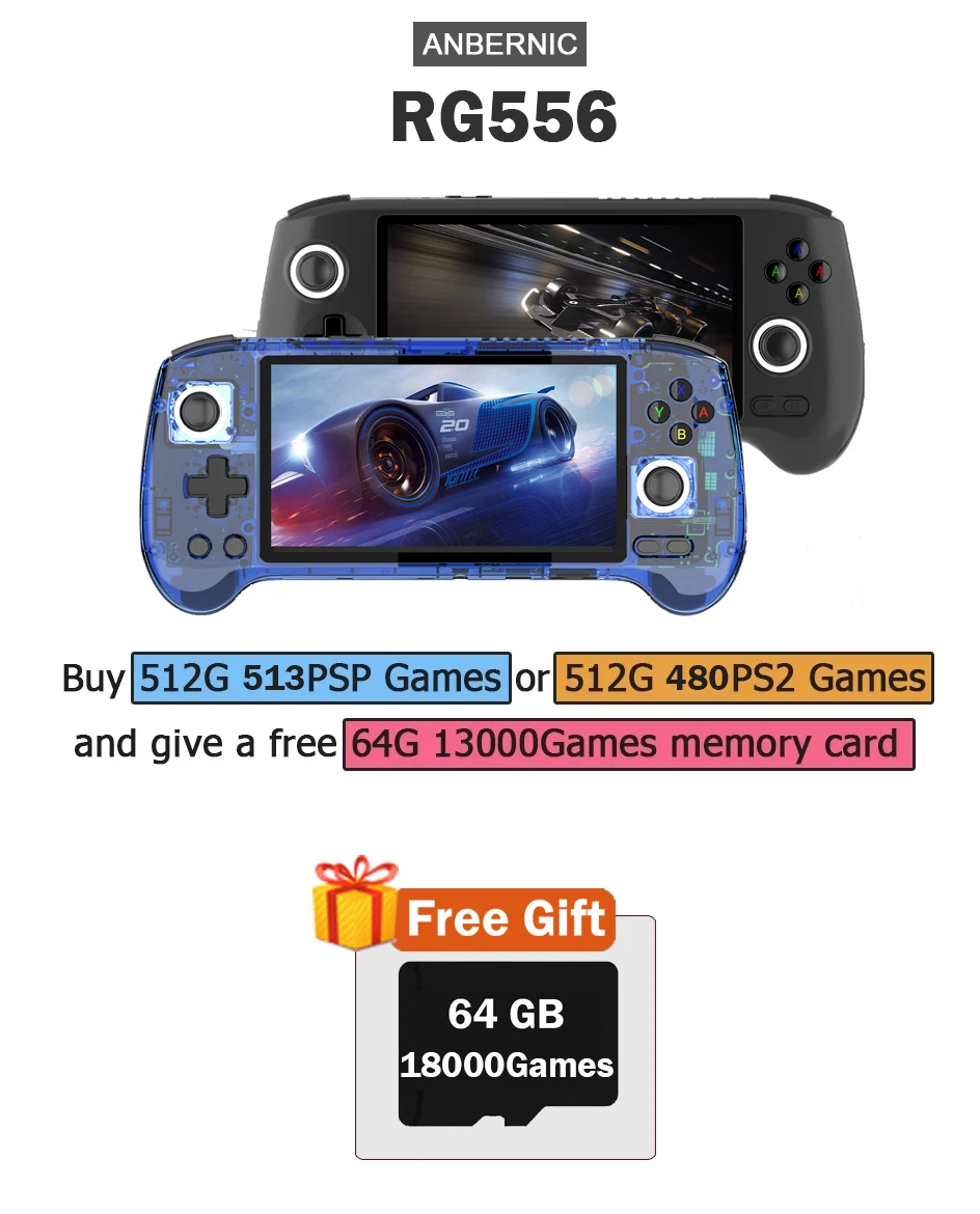 ANBERNIC RG556 휴대용 게임 콘솔 5.48  - Retro Gaming Android 리뷰 및 가격