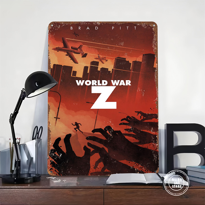 월드 워 Z 대체 포스터 맞춤형 빈티지 금속 간판 벽  - World Of Retro Gaming 리뷰 및 가격