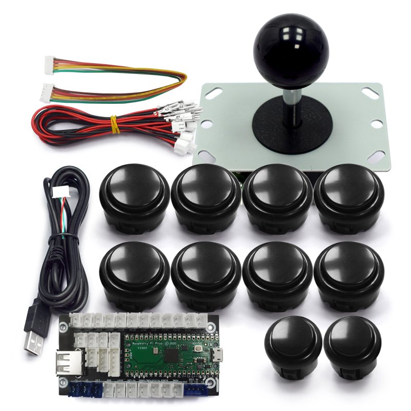 복사 Sanwa 아케이드 게임 Diy 키트 8 웨이 조 - Retro Gaming With Raspberry Pi 리뷰 및 가격