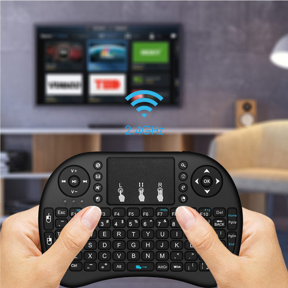백라이트 미니 무선 키보드 스페인어 프랑스어 아제르티  - Retro Gaming Tv Box 리뷰 및 가격